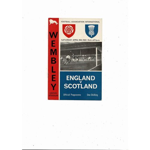 1965 England v Scotland Football Programme