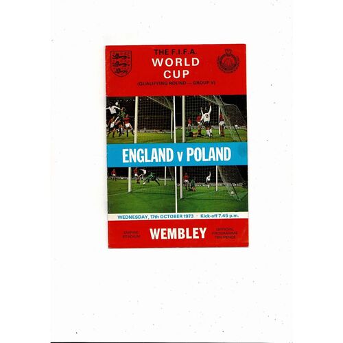 1973 England v Poland Football Programme