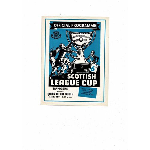 Scottish League Cup Semi Final Football Programmes