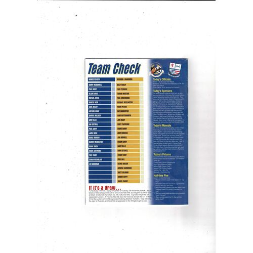 Worcester City v Rushden & Diamonds FA Cup Football Programme