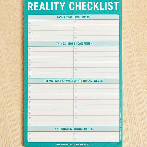 Reality Checklist Pad