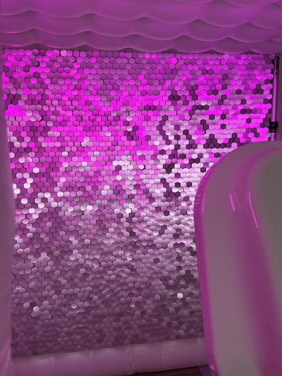 Ice Matt Silver Shimmer Wall backdrop for weddings, parties and corporate events.