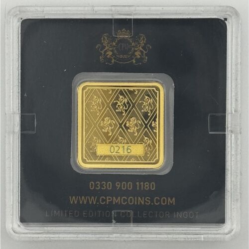 2022 Platinum jubilee 5g gold square ingot