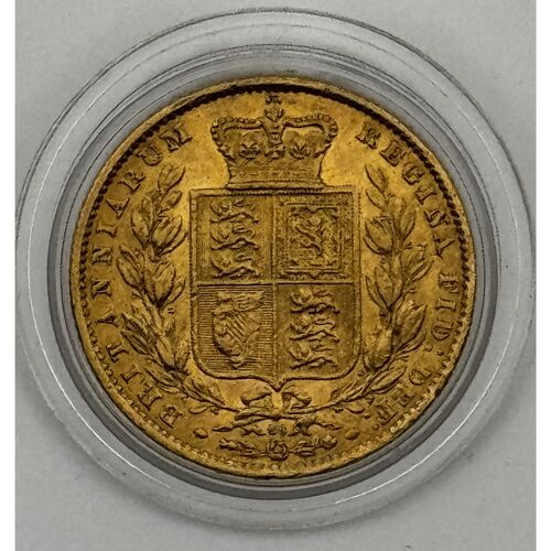 1866 shield back full gold sovereign