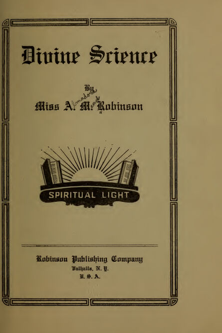 1920 | Divine Science