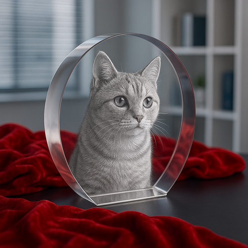 The 3D Harris 100x100x40mm Pure Crystal Circle