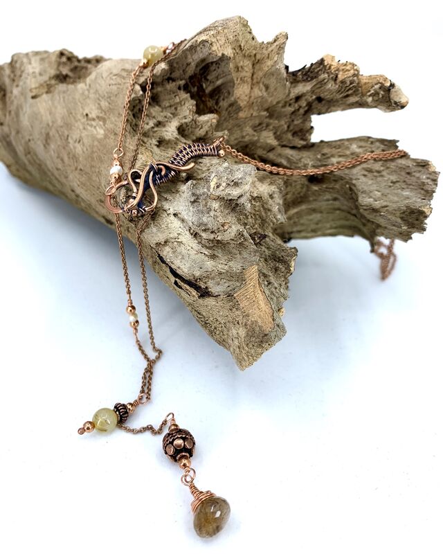 Copper Lariat Necklace