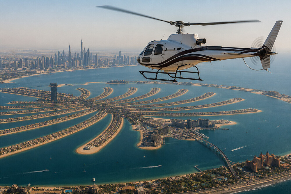 Dubai Helicopter Tours | Luxury Helicopter Rides over Palm Jumeirah, Burj Khalifa &amp; Dubai Marina