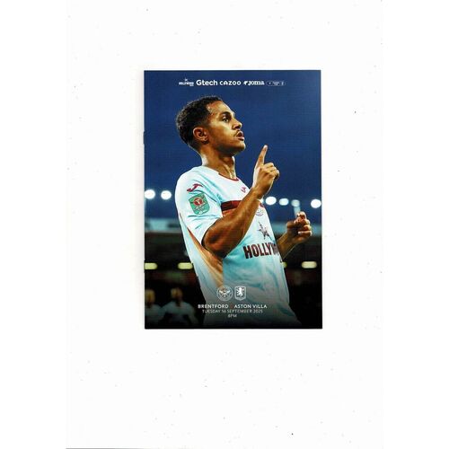 2025/26 Brentford v Aston Villa League Cup Football Programme