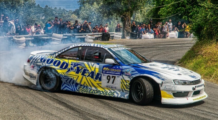 Custom motorsport wrap and graphics on a Nissan Silvia
