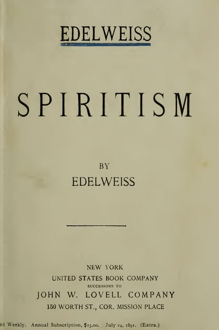1891 | Spiritism