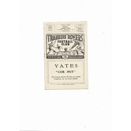 1959/60 Tranmere Rovers v Grimsby Town Football Programme