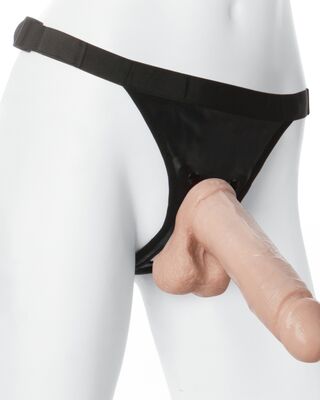 Doc Johnson Realistic Cock with Ultra Harness Vac U Lock White 8in