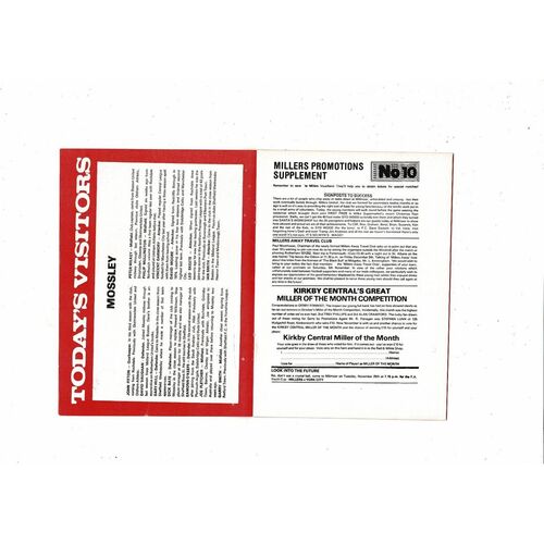 Rotherham v Mossley FA Cup Football Programme 1977/78