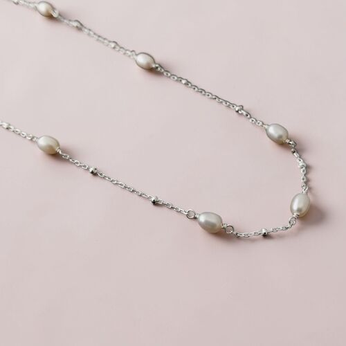 Baroque freshwater pearl chain