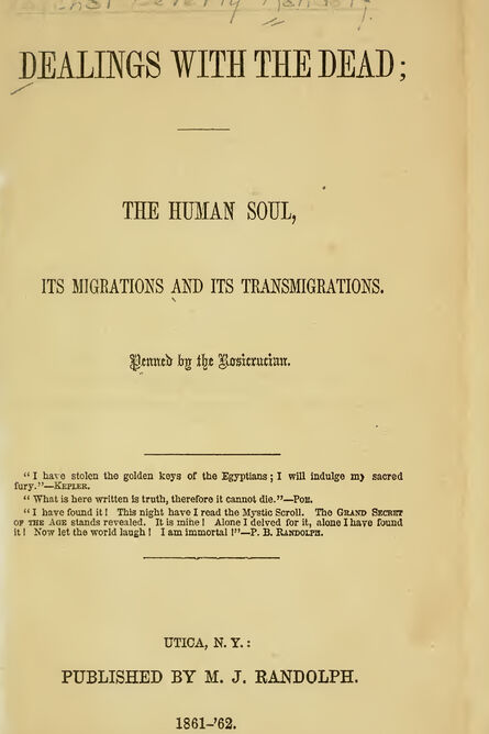 1862 | Dealings With The Dead