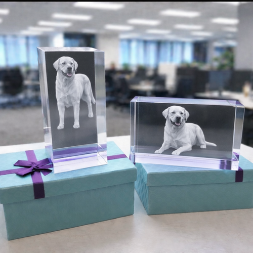 The New Superb Mega Duloch HINT OF LILAC  15x8x8cm Crystal Block Copy