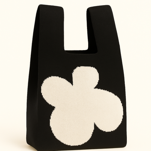 Mono Bloom Knit Bag