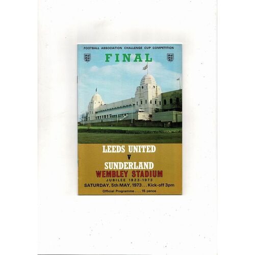 1973 Leeds United v Sunderland FA Cup Final Football Programme