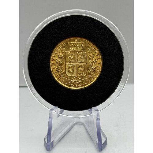 1864 shield back full gold sovereign