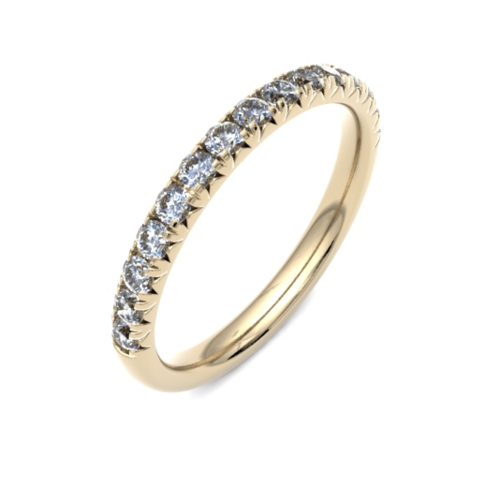 9ct 2.4mm DIAMOND SET fishtail setting