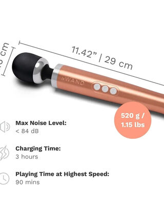 Le Wand Diecast Rechargeable Massager Rose Gold
