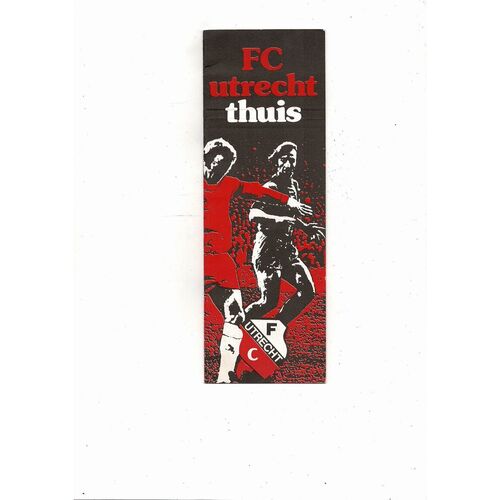 FC Utrecht v PSV Eindhoven Eredivisie Football Programme 1975/76