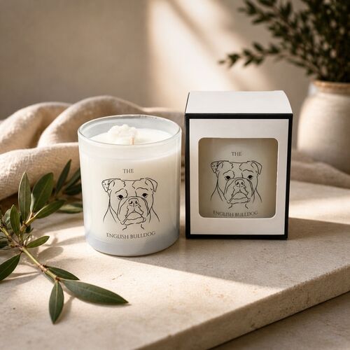 The English Bulldog Candle