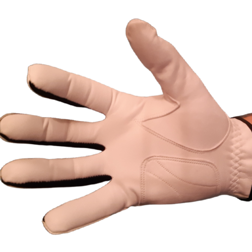 XXXL Size - Mens Full Leather Colour Gloves with Embroidered Logo (Left Hand for a Right Handed Golfer)