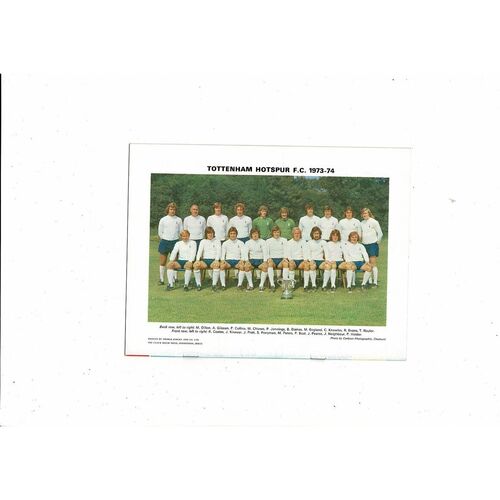 1974 Tottenham Hotspur v Feyenoord UEFA Cup Final Football Programme