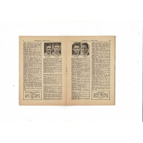 1500 Football Stars & All about them by Topial Times 1938