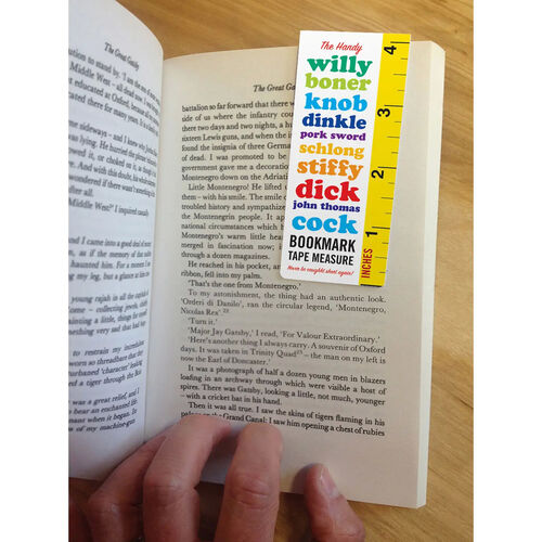 Funny Magnetic Bookmark - Cock Measure