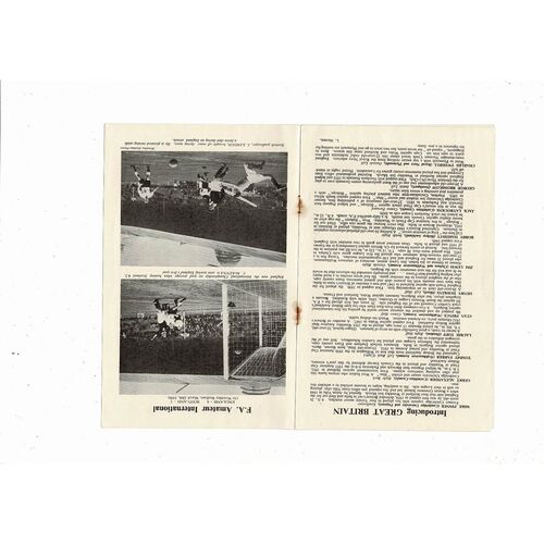 1956 Great Britain v Bulgaria Olympic International Football Programme