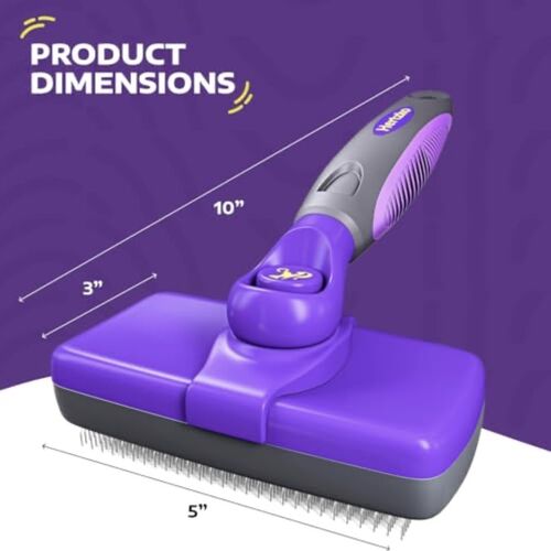 Hertzko Self-Cleaning Slicker Brush - Pet Hair Brush for Grooming