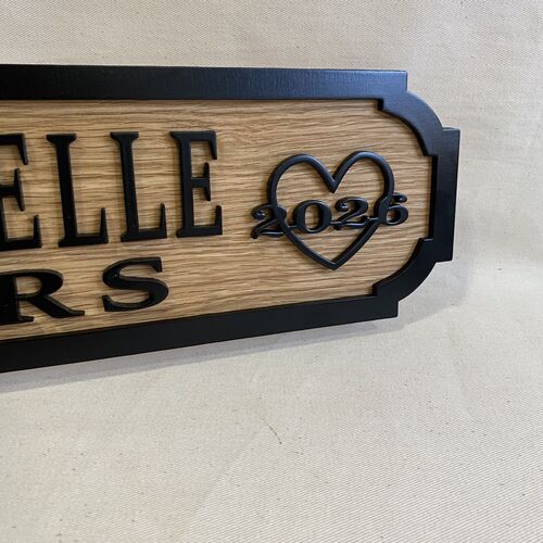 Personalised Mr & Mrs Anniversary Sign | Custom 3D Name Plaque