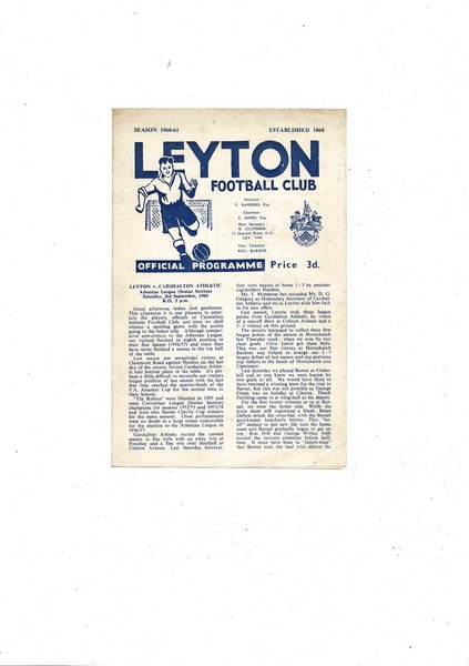 Many more Football Programmes being listed today