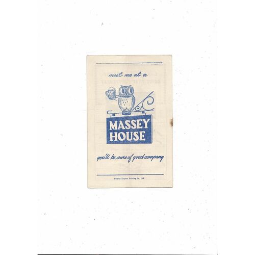 1956/57 Burnley v Sunderland Football Programme