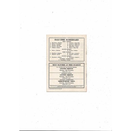 1962/63 Arsenal v Blackpool Football Programme