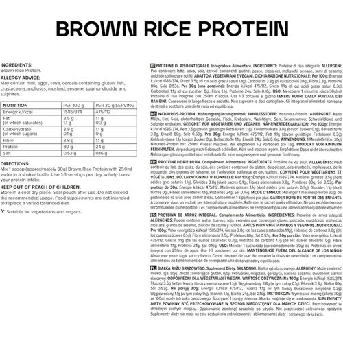 Bulk Brown Rice Protein Unflavoured - 500g