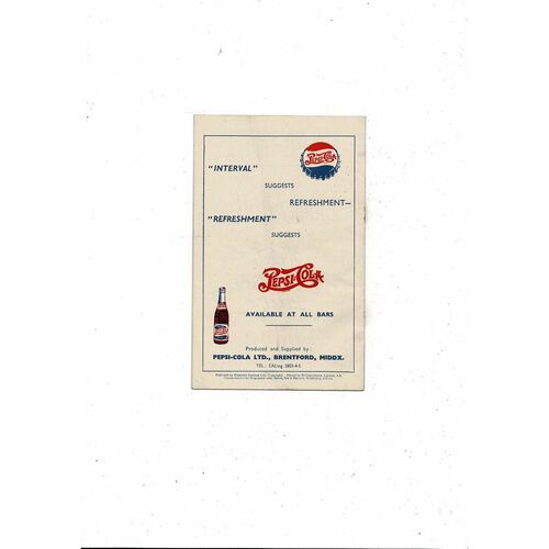 1951 England v Argentina Football Programme
