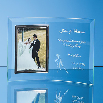 Bevelled Glass Crescent Frame for 5"x 7" Portrait Photo