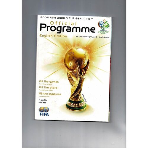 2006 WORLD CUP Official UK Edition Football Programme Second Round