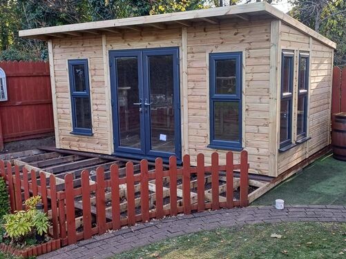 #PVC085 16x10 Pent Summer House