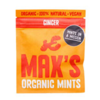 Max's Mints Organic Ginger Case of 12 x 17g