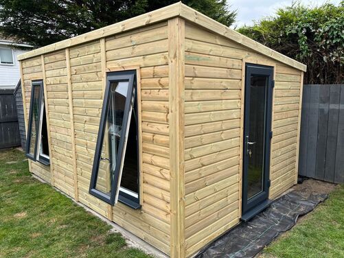 #PVC096 14x10 Pent Summer House/Workshop