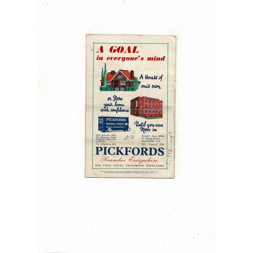 1953 England v Scotland Football Programme
