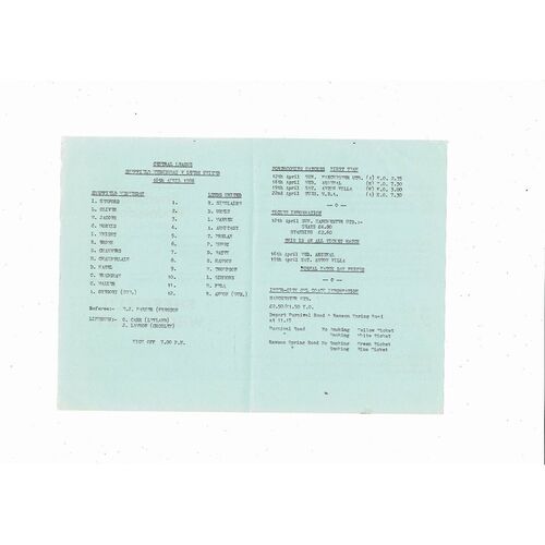 Sheffield Wedensday v Leeds United Central League Football Programme 1985/86