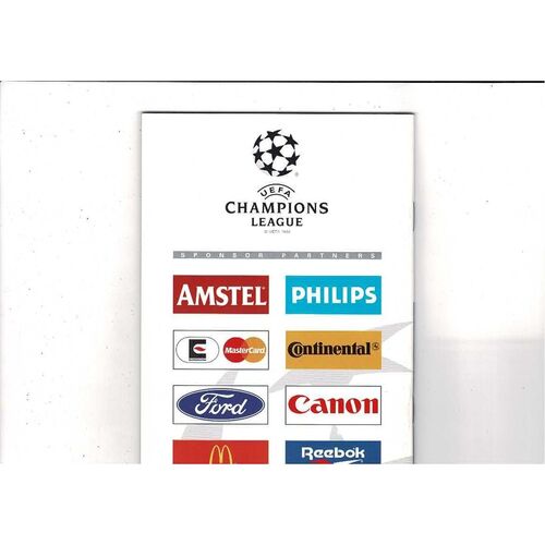 Grasshopper Zurich v Ferencvaros UEFA Champions League Football Programme 1995/96