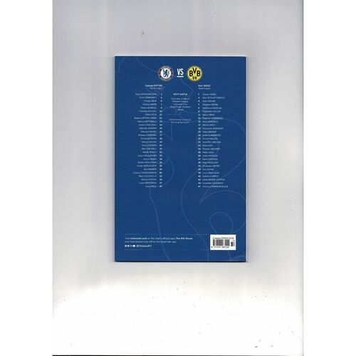 Chelsea v Borussia Dortmund Champions League Football Programme 2022/23