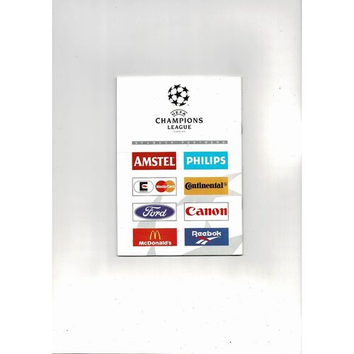 Ajax v Real Madrid UEFA Champions League Football Programme 1995/96